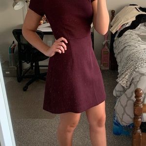 Banana Republic Burgundy High Neck Dress